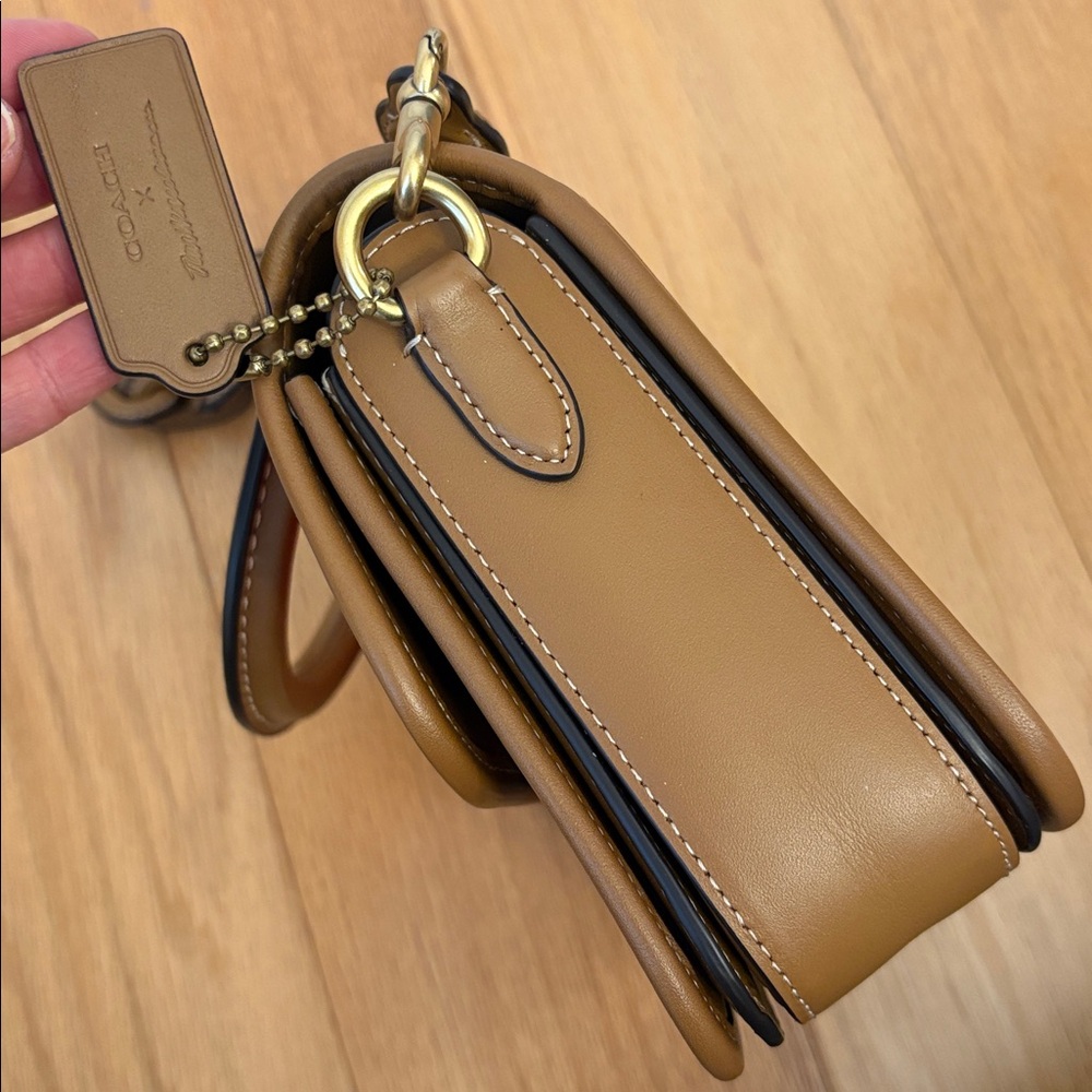 Coach x Tom Wesselmann Rogue Top Handle Glovetanned Leather Brass $895 Rare - Picture 9 of 17